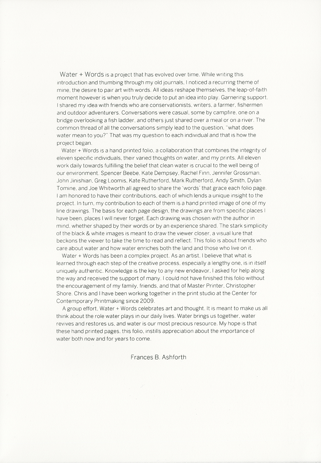 Water Words introduction page