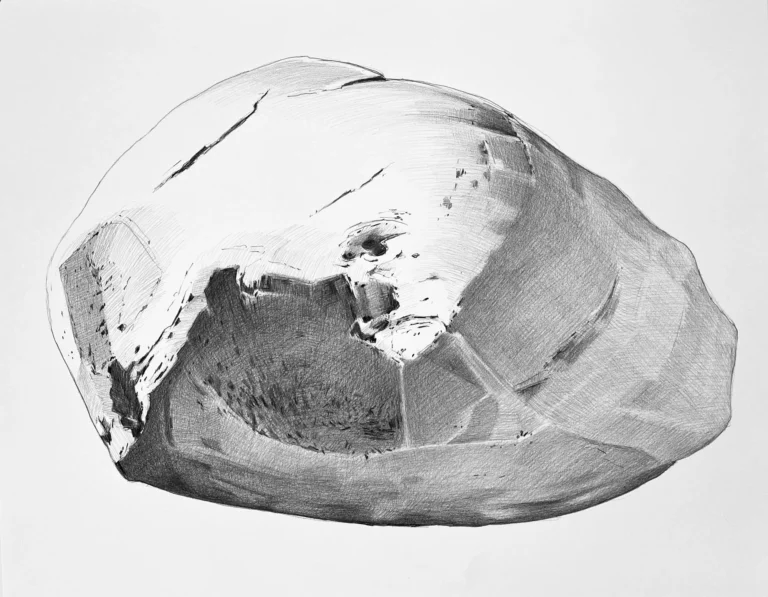 Big Boulder Redfish Lake, 22 x 28, kohinoor pencil on bristol,