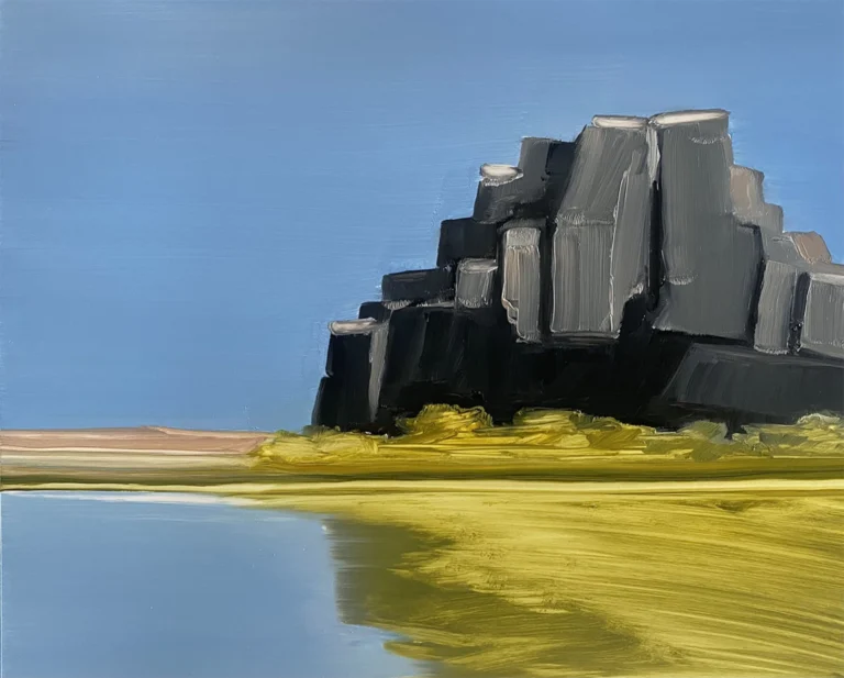 Big Wood Basalt, 11x14, oil on yupo paper,
