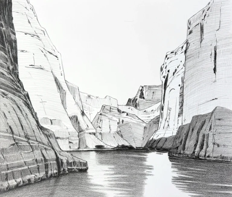 Deep Canyon, 19x20, kohinoor oencil on bristol,