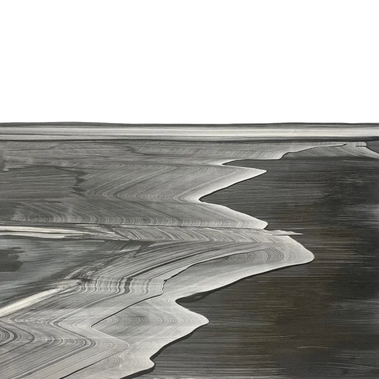 Lay of The Land Graphite 1, 20x20 ink on yupo paper,