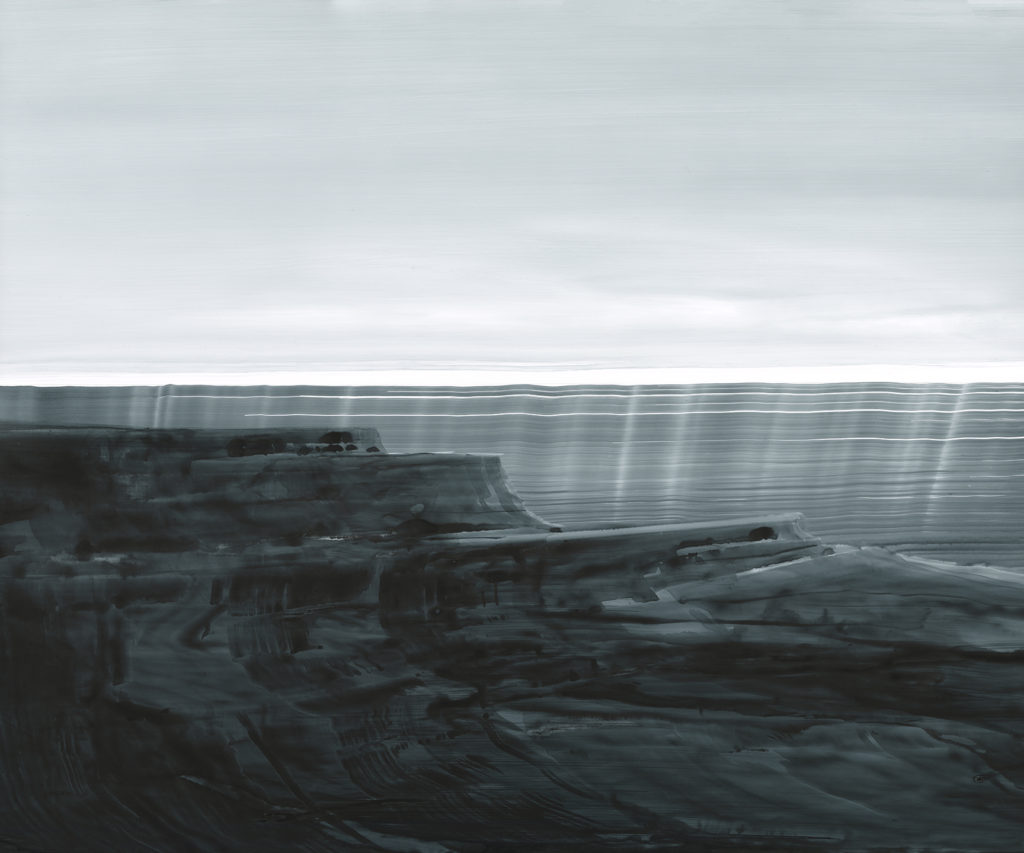 Photo of Lay of the Land 2 24x20 ink on yupo 2019