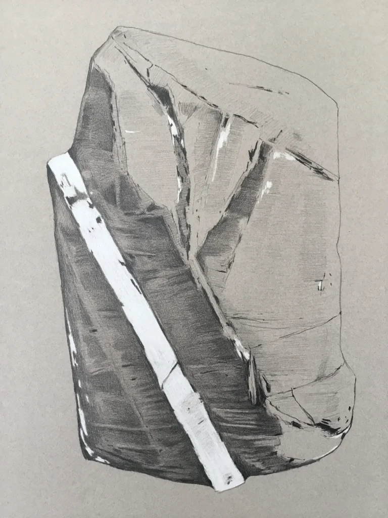 Lucky Stone 4, 18x24 kohinoor pencil on canson paper,