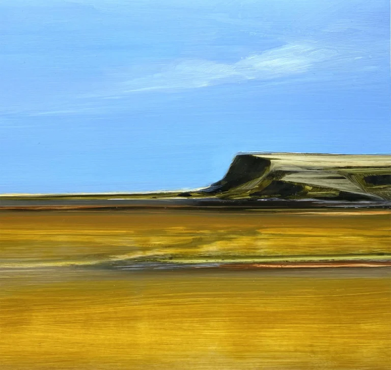 Mesa Looking South, Carey, Idaho, 11x14, oil on yupo,