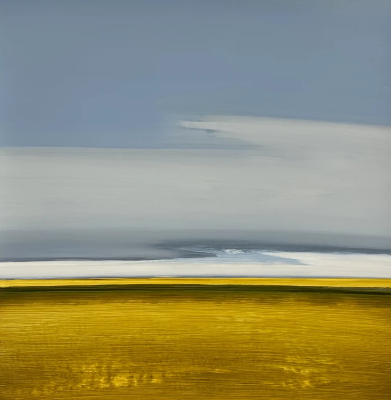 Prairie 1, 19.5x18, oil on yupo paper,