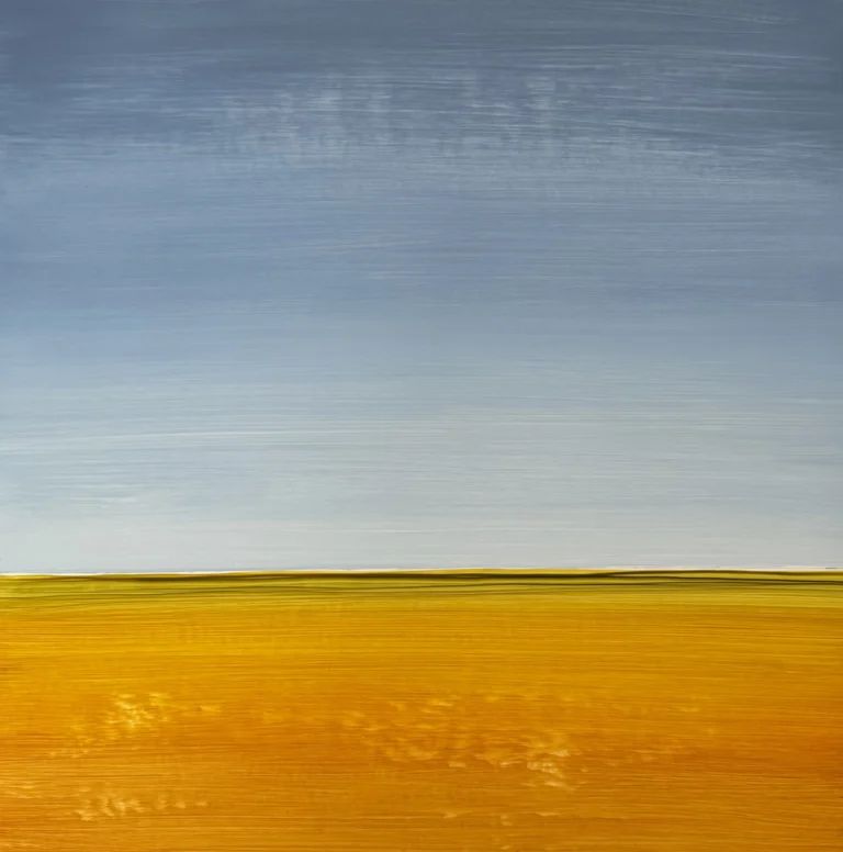 Prairie 2, 19.5x19, oil on yupo paper,