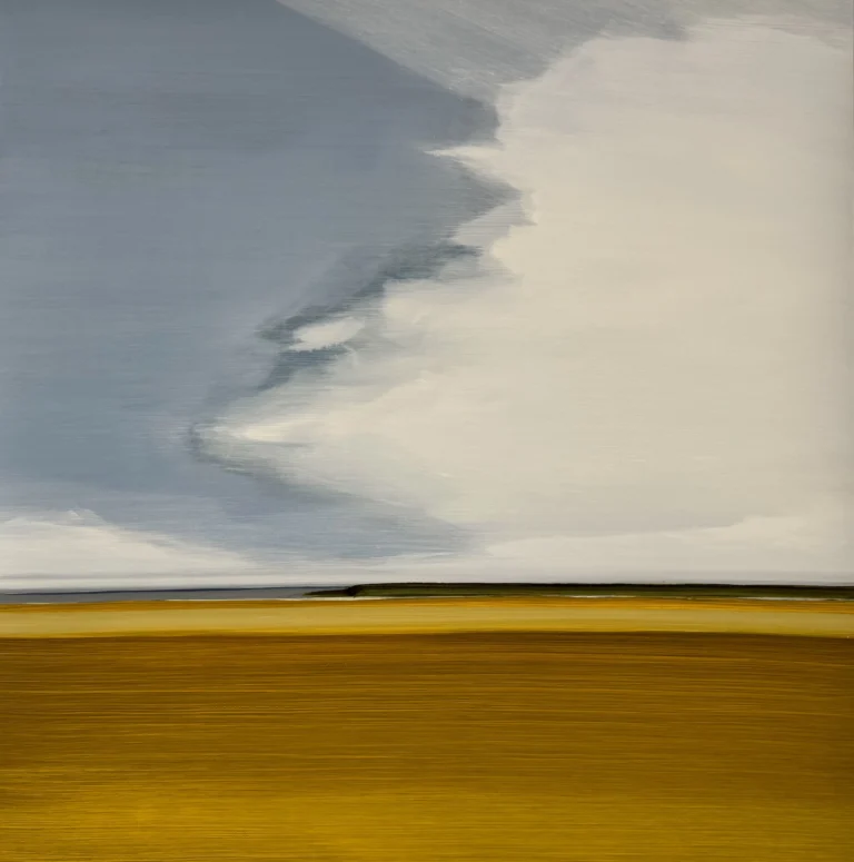 Prairie 3, 19.5x19, oil on yupo paper,