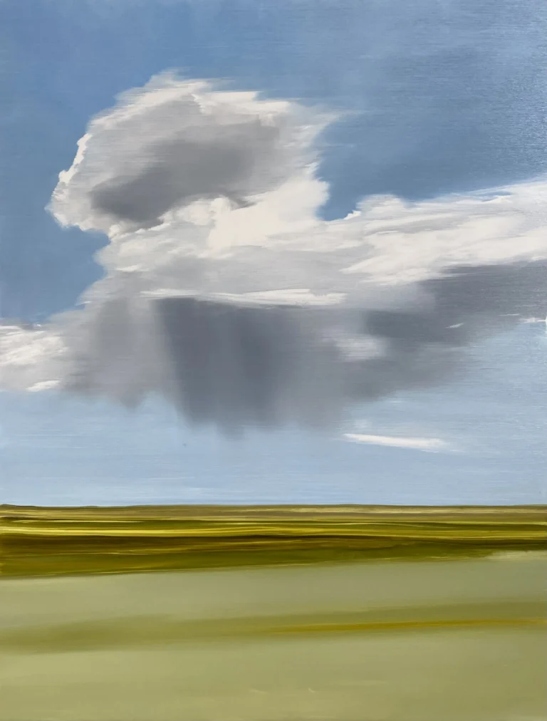 Prairie Study 2, 22x26, oil on yupo,