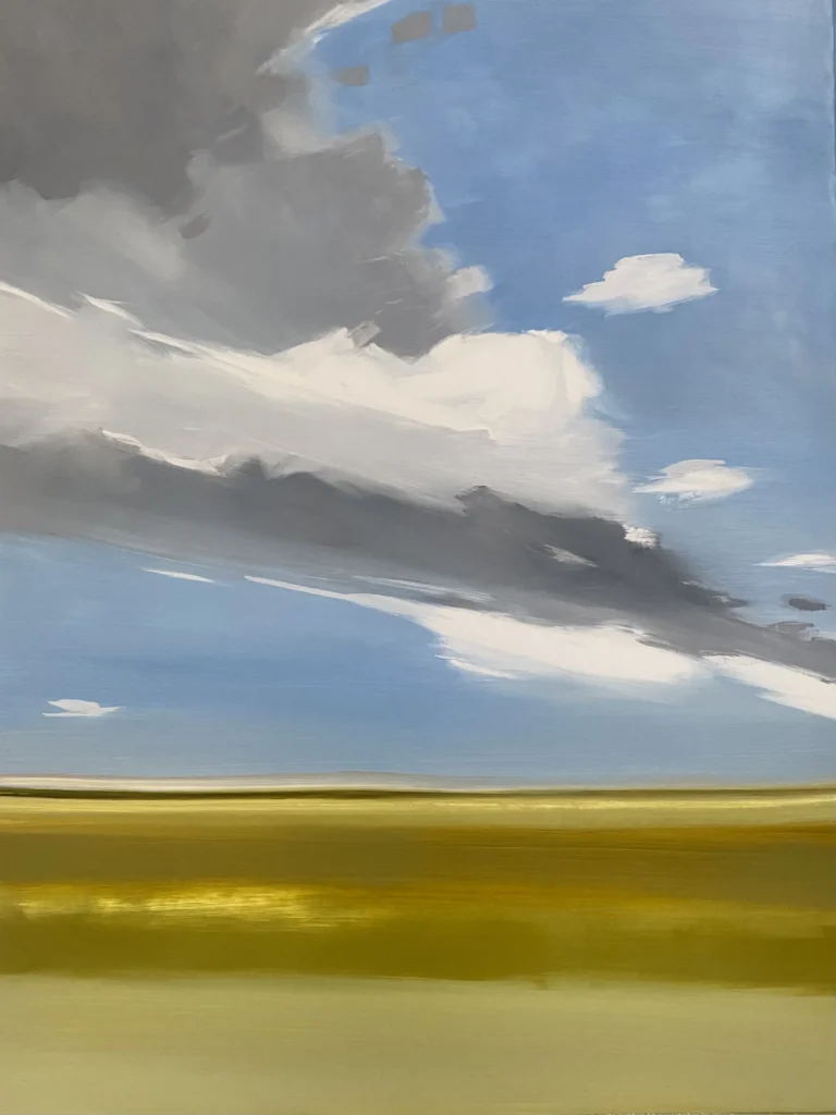 Prairie Study 3, 22x26, oil on yupo paper,