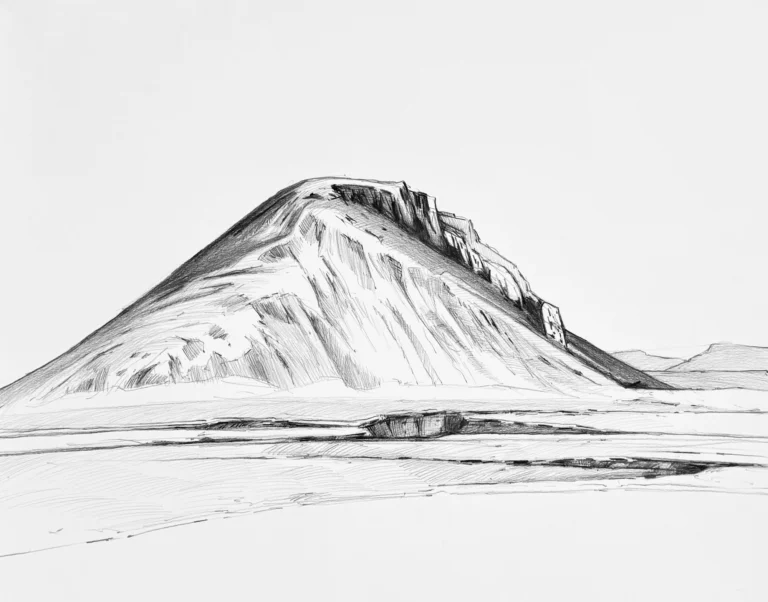 Sage Butte, 18x24, kohinoor pencil on bristol,