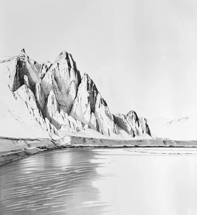 Salmon River Idaho, 34x34, kohinoor pencil on bristol,