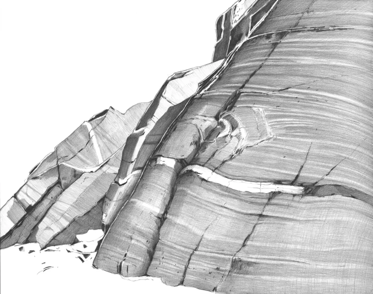 West Edge of the Billings Fold, Mt Monadnock, 22.5 x 28, kohinoor pencil on bristol,