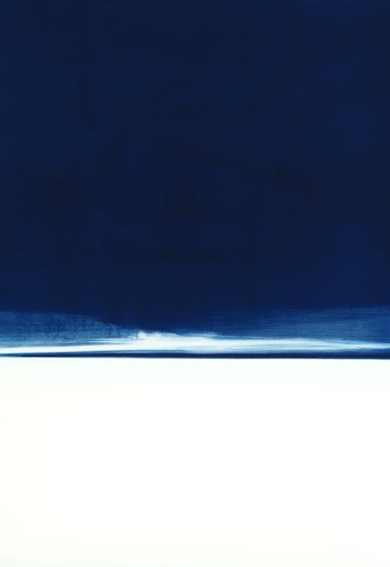 Wide Blue, 30x40 monotype