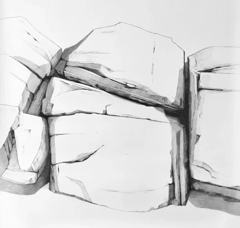Big Granite, 42x42 kohinoor pencil on bristol,
