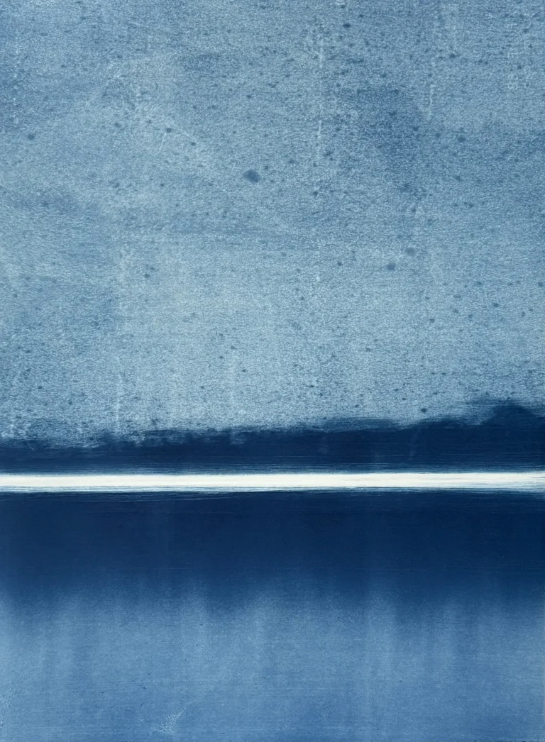Blue Fog 2, 22x30 monotype,