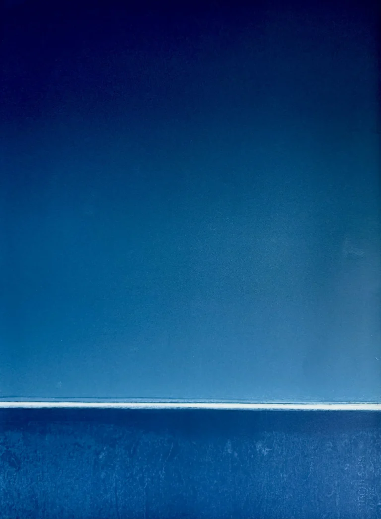 Blue Light 4, 22x30 monotype,
