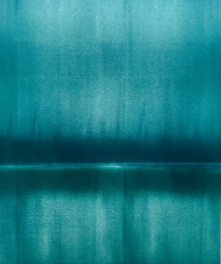 Deep Ocean 3, 22x26 monotype,