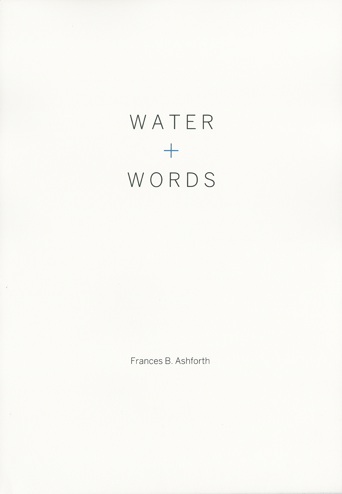 Water + Words 2017